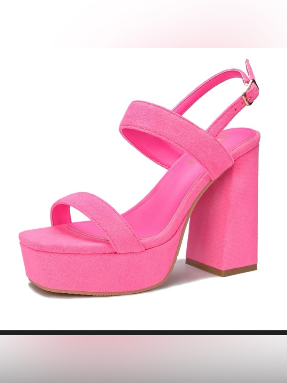 Women’s Pink Platform Block Heel Sandals